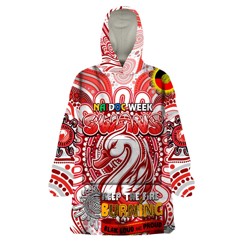 Custom Sydney Swans NAIDOC Week 2024 Wearable Blanket Hoodie Mascot Football - Vibe Hoodie Shop