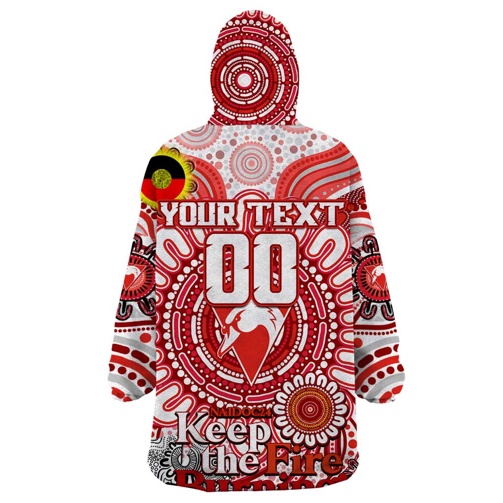 Custom Sydney Swans NAIDOC Week 2024 Wearable Blanket Hoodie Mascot Football - Vibe Hoodie Shop