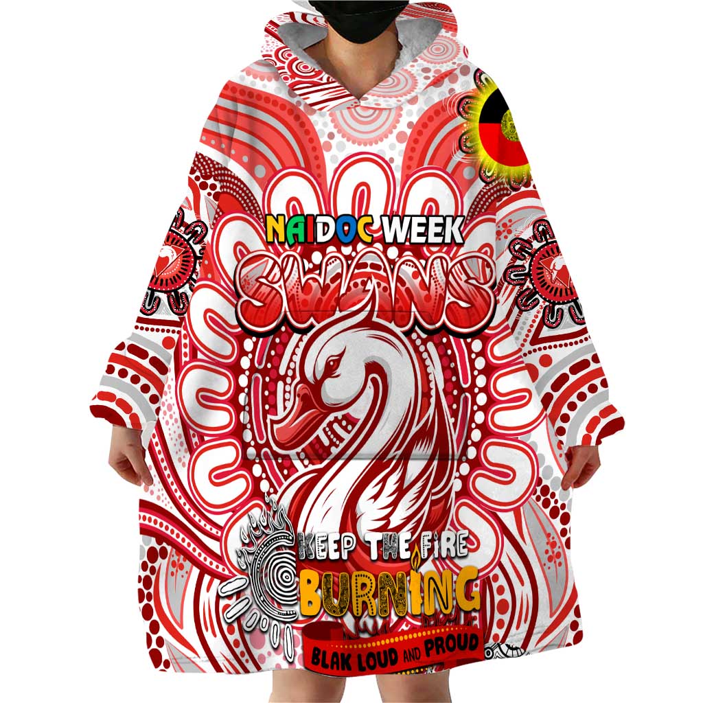 Custom Sydney Swans NAIDOC Week 2024 Wearable Blanket Hoodie Mascot Football - Vibe Hoodie Shop