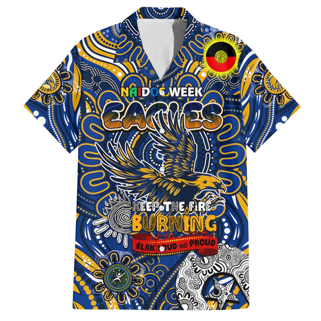 Custom West Coast Eagles NAIDOC Week 2024 Hawaiian Shirt Mascot Football - Vibe Hoodie Shop