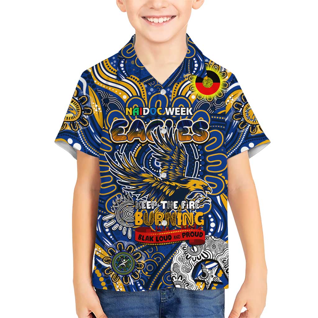 Custom West Coast Eagles NAIDOC Week 2024 Hawaiian Shirt Mascot Football - Vibe Hoodie Shop