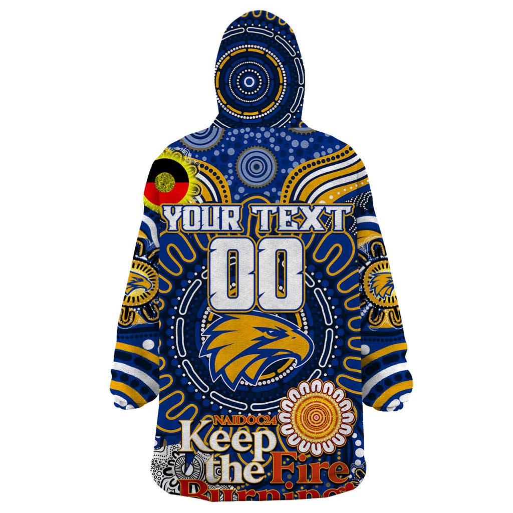 Custom West Coast Eagles NAIDOC Week 2024 Wearable Blanket Hoodie Mascot Football - Vibe Hoodie Shop