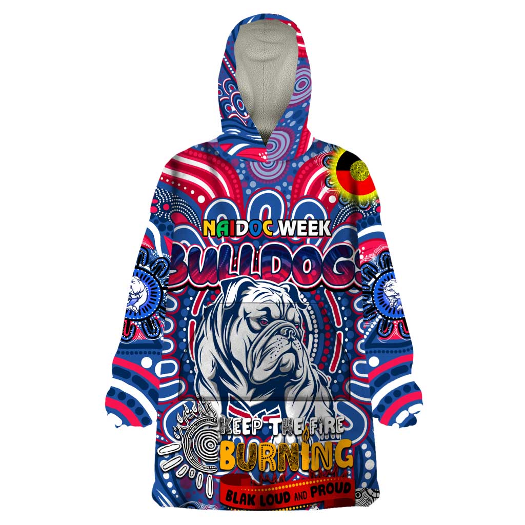 Custom Western Bulldogs NAIDOC Week 2024 Wearable Blanket Hoodie Mascot Football - Vibe Hoodie Shop