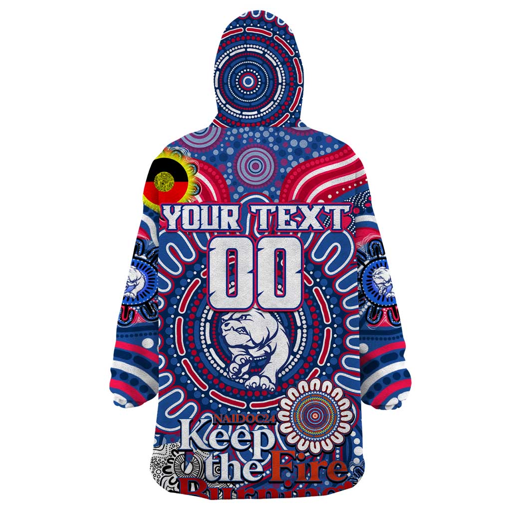 Custom Western Bulldogs NAIDOC Week 2024 Wearable Blanket Hoodie Mascot Football - Vibe Hoodie Shop