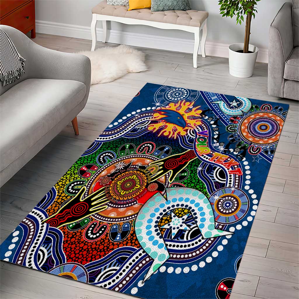 Custom NAIDOC Week 2024 Adelaide Crows Area Rug Australia Aboriginal Dot Painting - Vibe Hoodie Shop