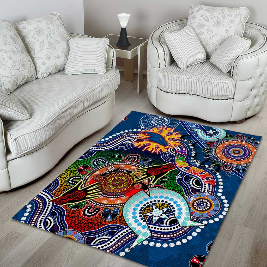 Custom NAIDOC Week 2024 Adelaide Crows Area Rug Australia Aboriginal Dot Painting - Vibe Hoodie Shop