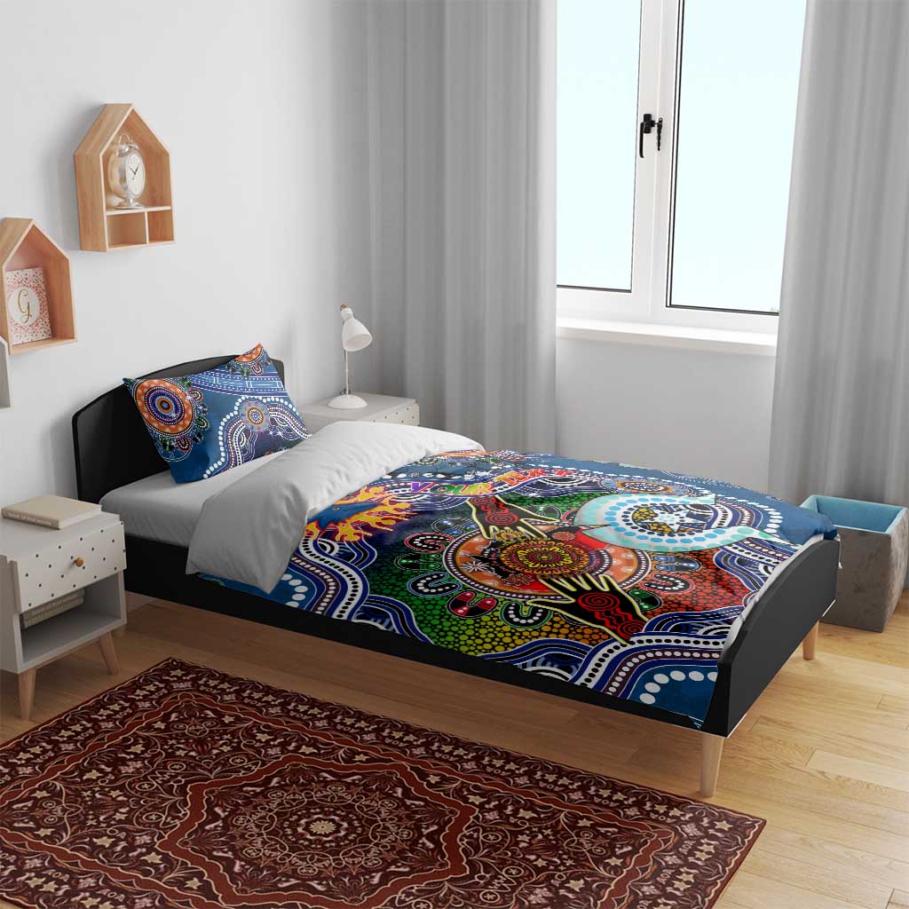 Custom NAIDOC Week 2024 Adelaide Crows Bedding Set Australia Aboriginal Dot Painting - Vibe Hoodie Shop