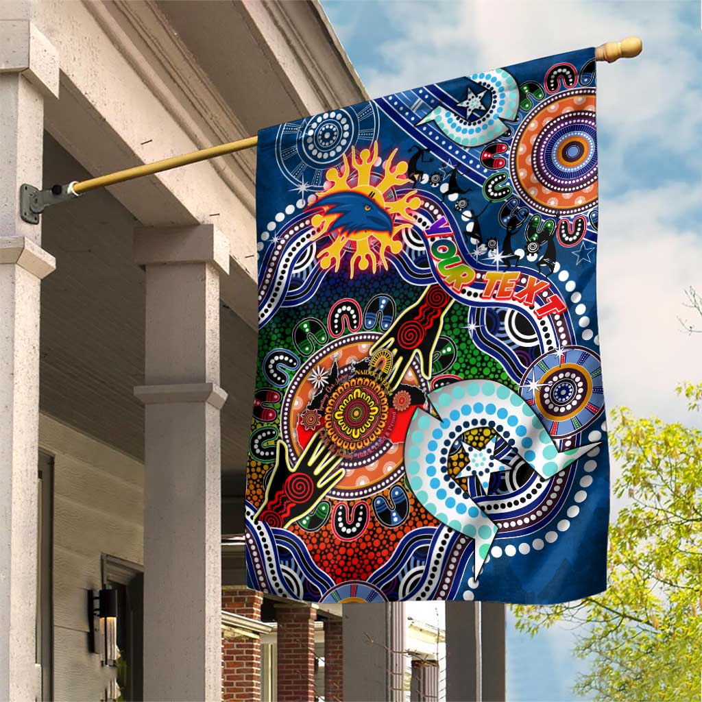 Custom NAIDOC Week 2024 Adelaide Crows Garden Flag Australia Aboriginal Dot Painting - Vibe Hoodie Shop