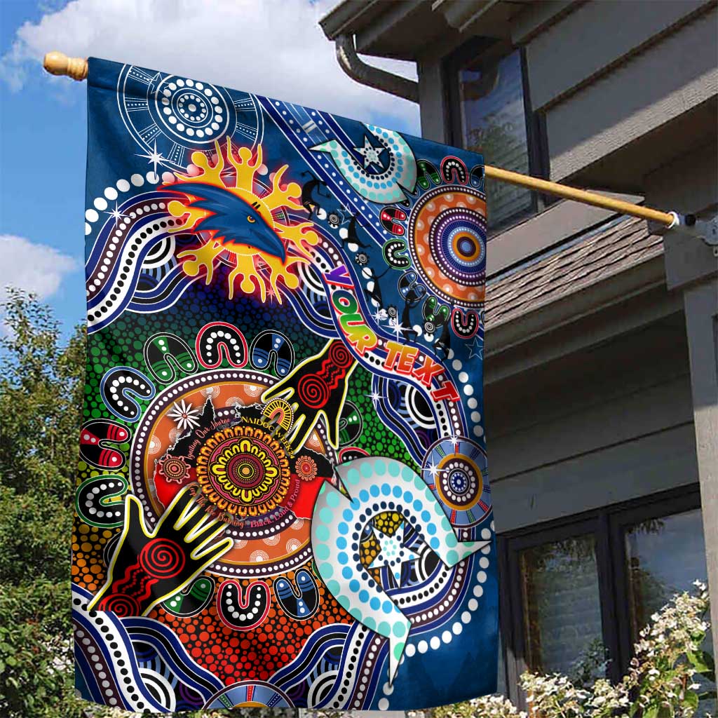 Custom NAIDOC Week 2024 Adelaide Crows Garden Flag Australia Aboriginal Dot Painting - Vibe Hoodie Shop