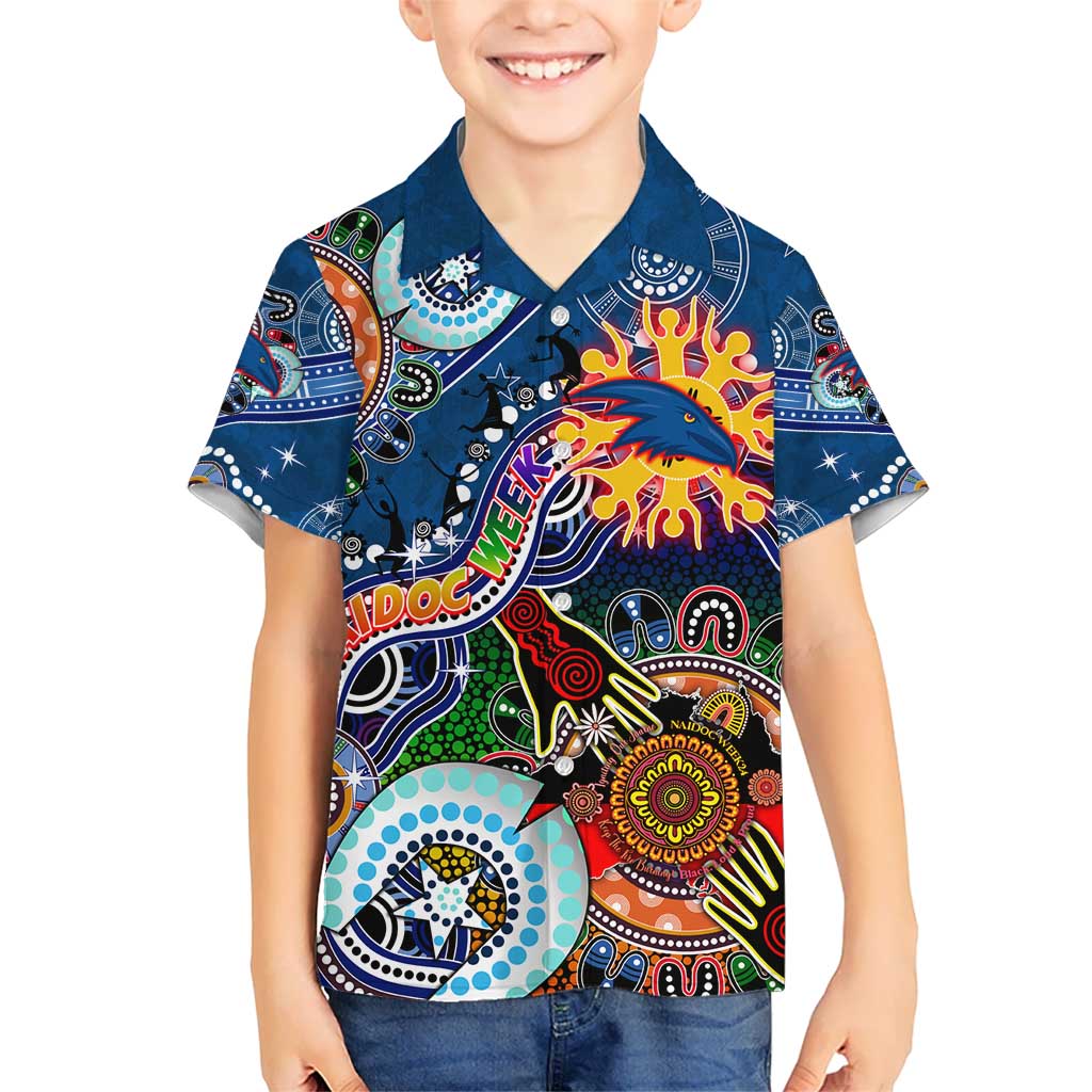 Custom NAIDOC Week 2024 Adelaide Crows Hawaiian Shirt Australia Aboriginal Dot Painting - Vibe Hoodie Shop