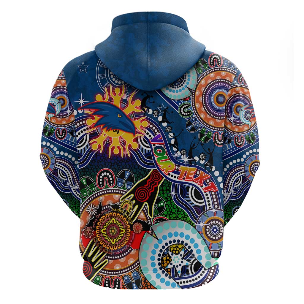 Custom NAIDOC Week 2024 Adelaide Crows Hoodie Australia Aboriginal Dot Painting - Vibe Hoodie Shop