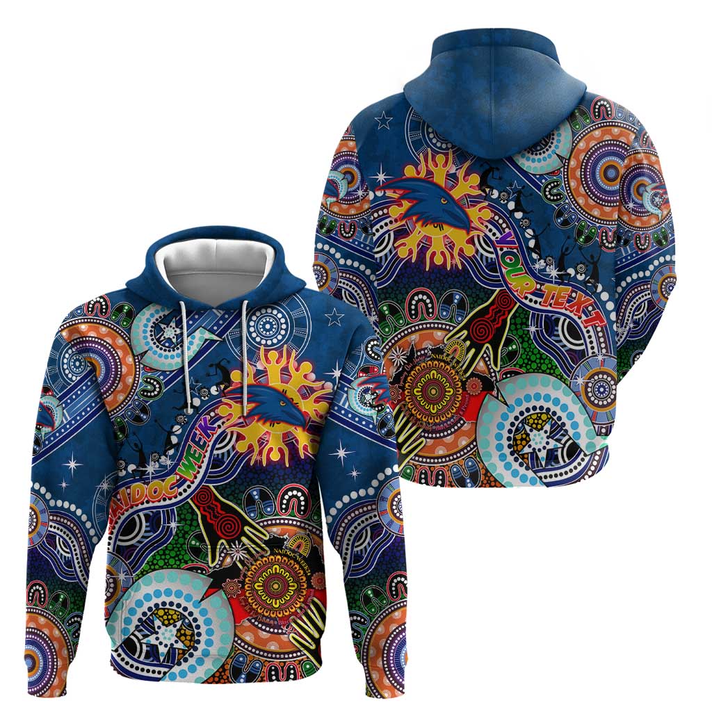 Custom NAIDOC Week 2024 Adelaide Crows Hoodie Australia Aboriginal Dot Painting - Vibe Hoodie Shop