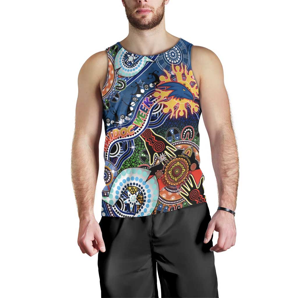 Custom NAIDOC Week 2024 Adelaide Crows Men Tank Top Australia Aboriginal Dot Painting - Vibe Hoodie Shop