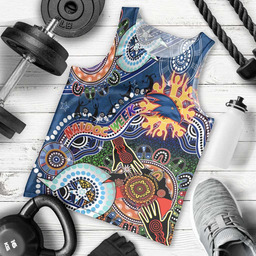 Custom NAIDOC Week 2024 Adelaide Crows Men Tank Top Australia Aboriginal Dot Painting - Vibe Hoodie Shop