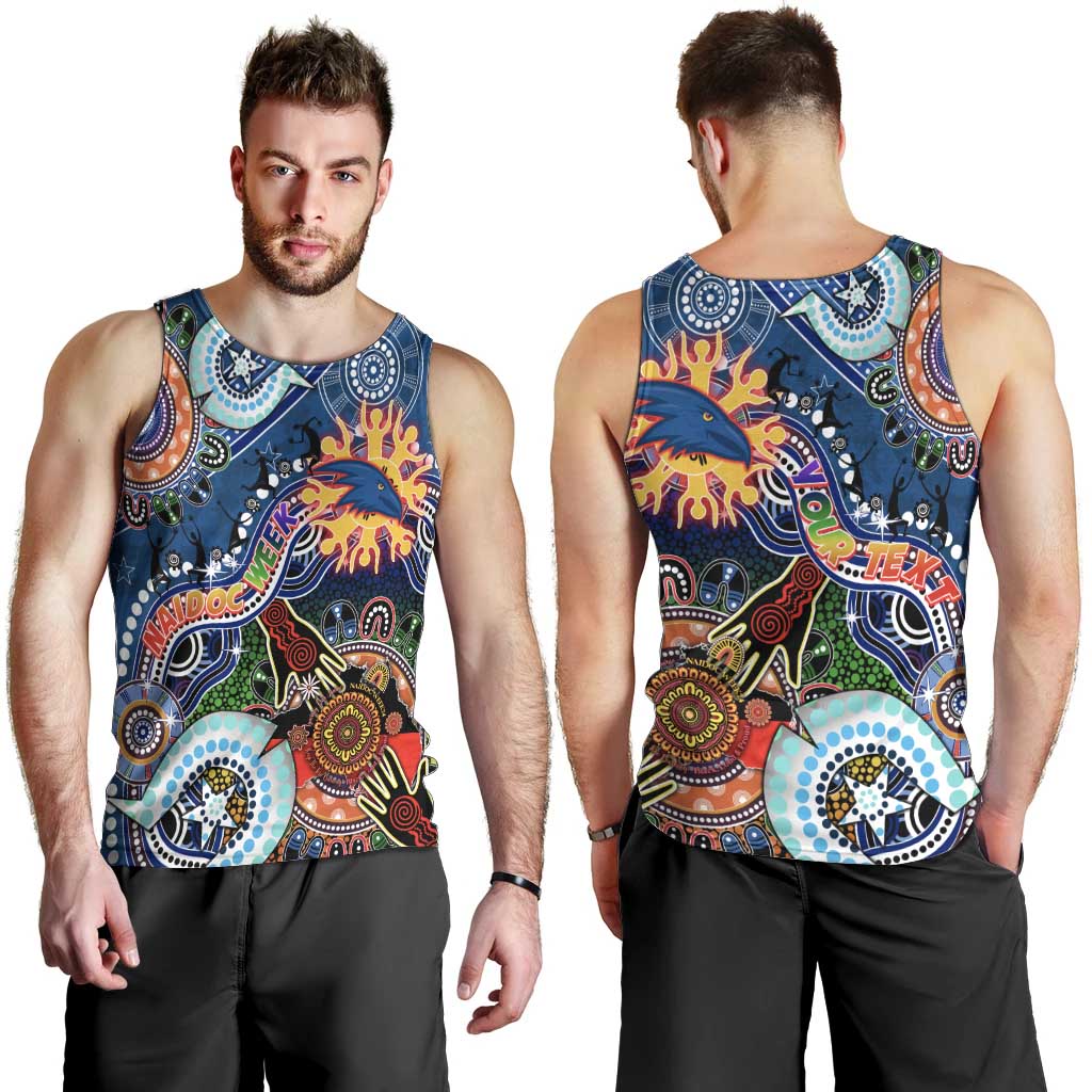 Custom NAIDOC Week 2024 Adelaide Crows Men Tank Top Australia Aboriginal Dot Painting - Vibe Hoodie Shop