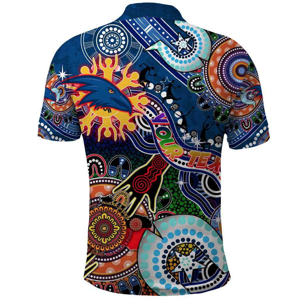 Custom NAIDOC Week 2024 Adelaide Crows Polo Shirt Australia Aboriginal Dot Painting - Vibe Hoodie Shop