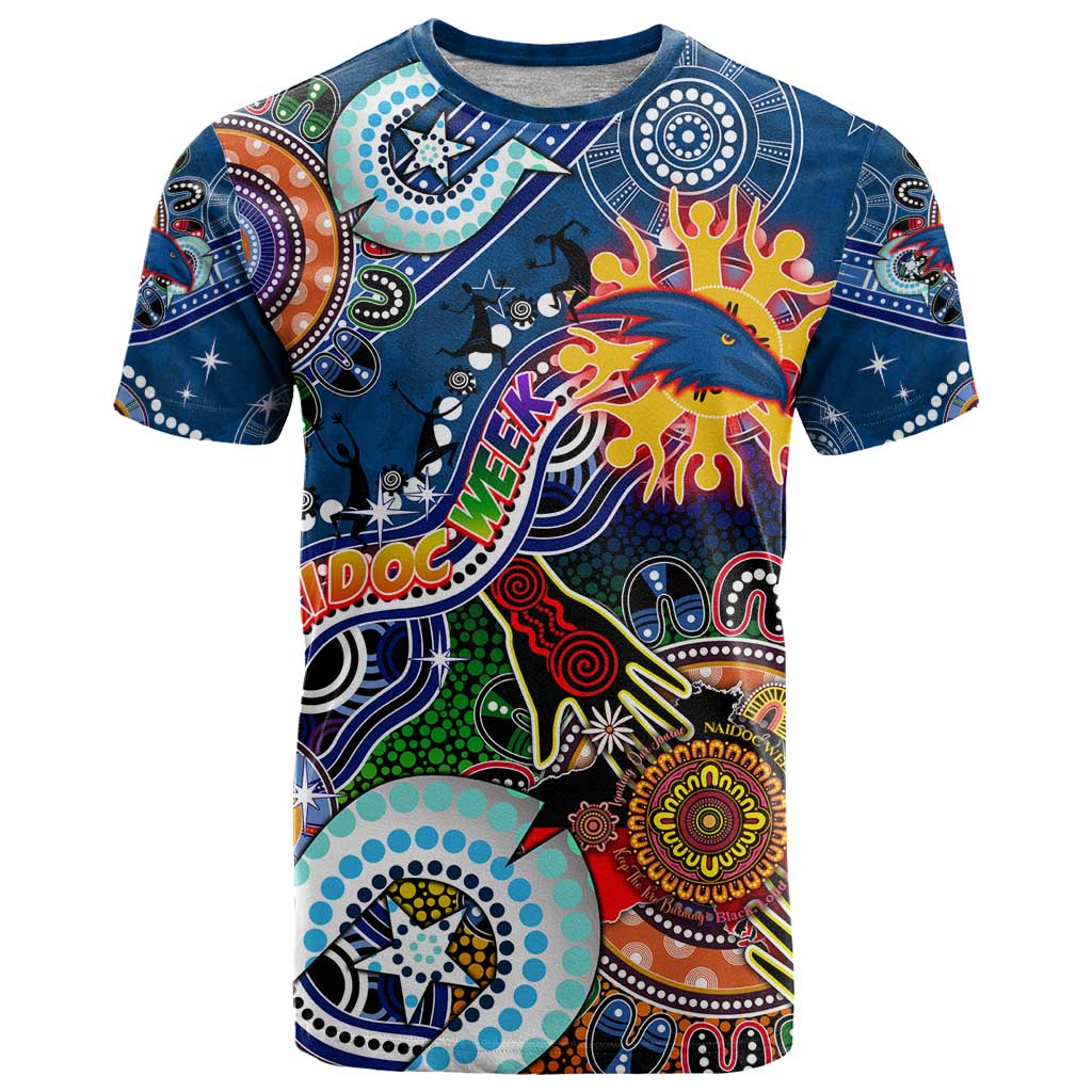 Custom NAIDOC Week 2024 Adelaide Crows T Shirt Australia Aboriginal Dot Painting - Vibe Hoodie Shop