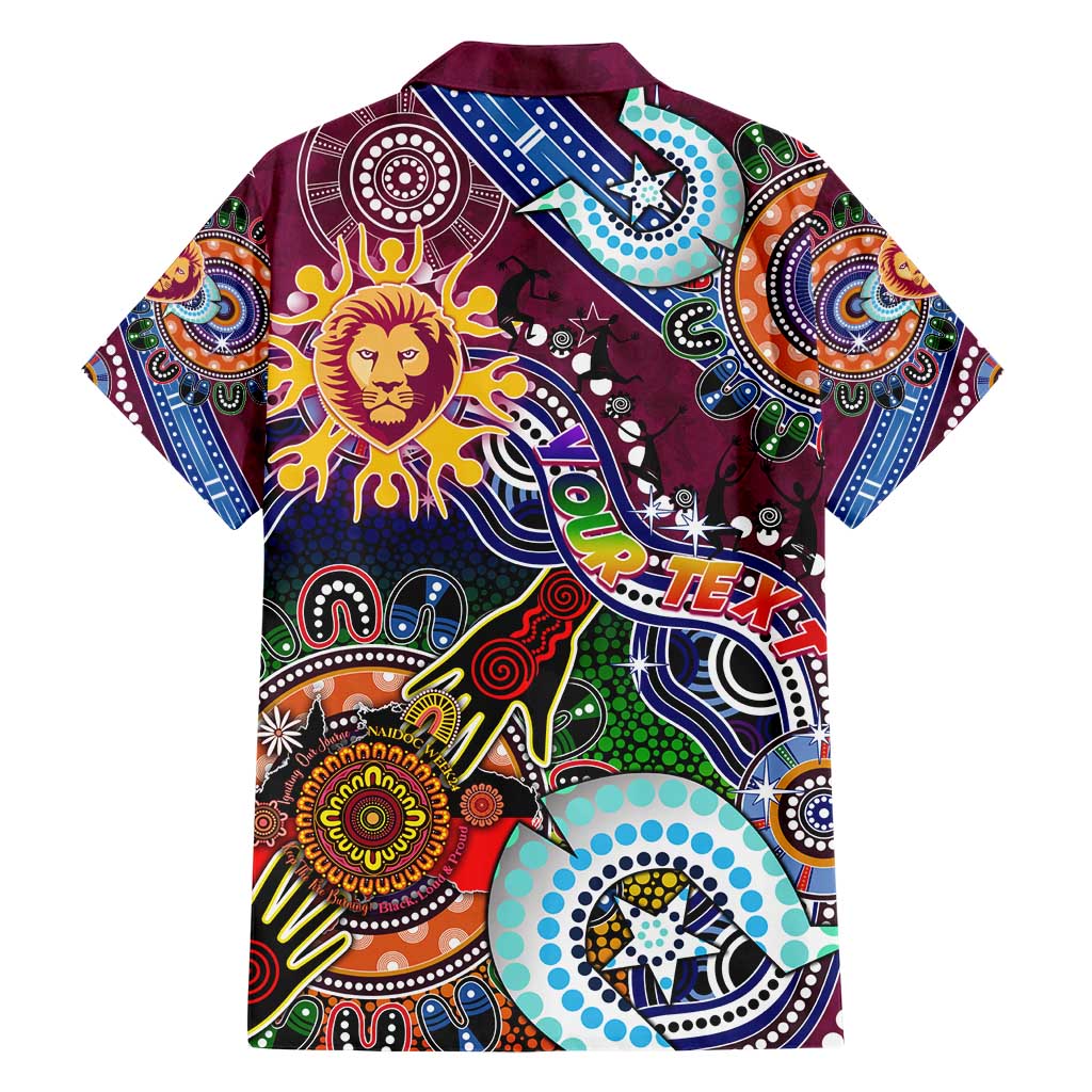 Custom NAIDOC Week 2024 Brisbane Lions Hawaiian Shirt Australia Aboriginal Dot Painting - Vibe Hoodie Shop