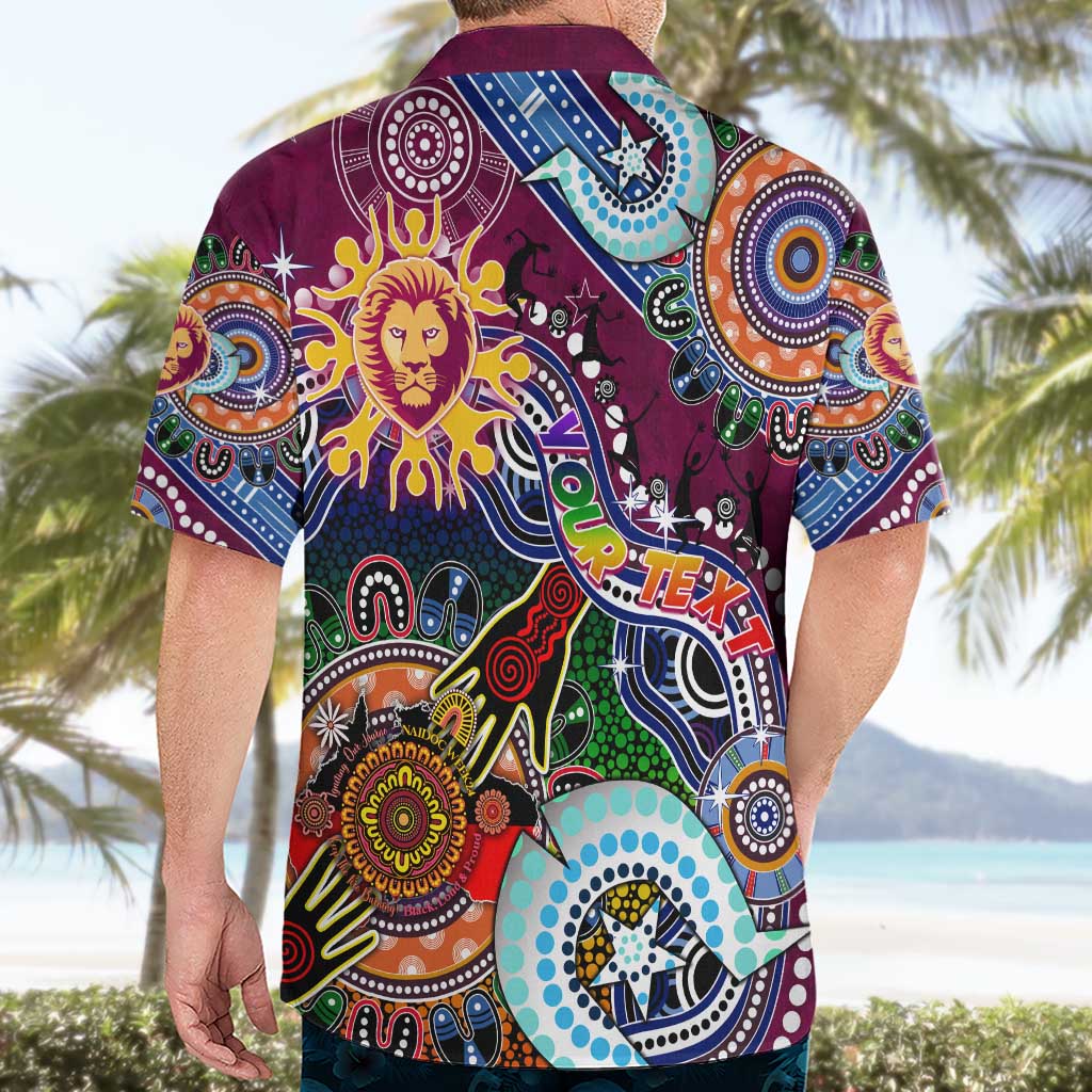 Custom NAIDOC Week 2024 Brisbane Lions Hawaiian Shirt Australia Aboriginal Dot Painting - Vibe Hoodie Shop