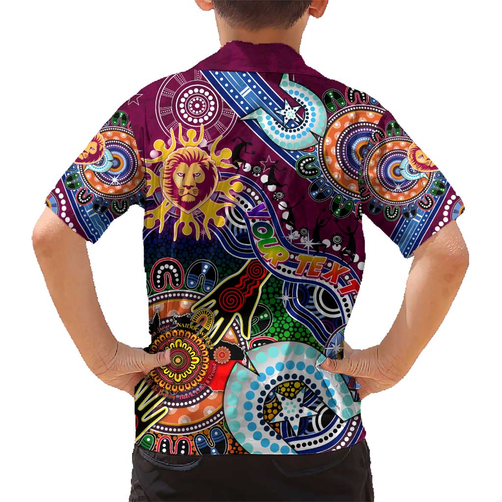 Custom NAIDOC Week 2024 Brisbane Lions Hawaiian Shirt Australia Aboriginal Dot Painting - Vibe Hoodie Shop