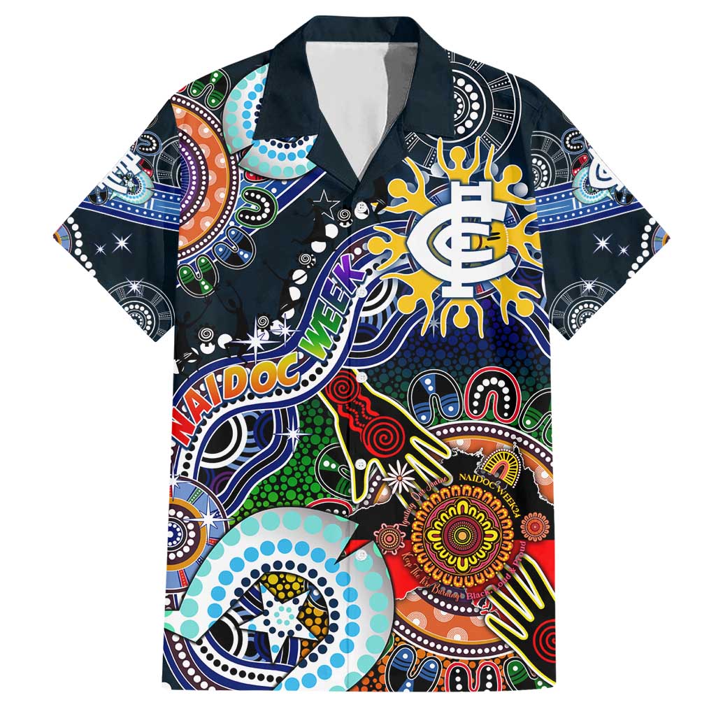 Custom NAIDOC Week 2024 Carlton Blues Hawaiian Shirt Australia Aboriginal Dot Painting - Vibe Hoodie Shop