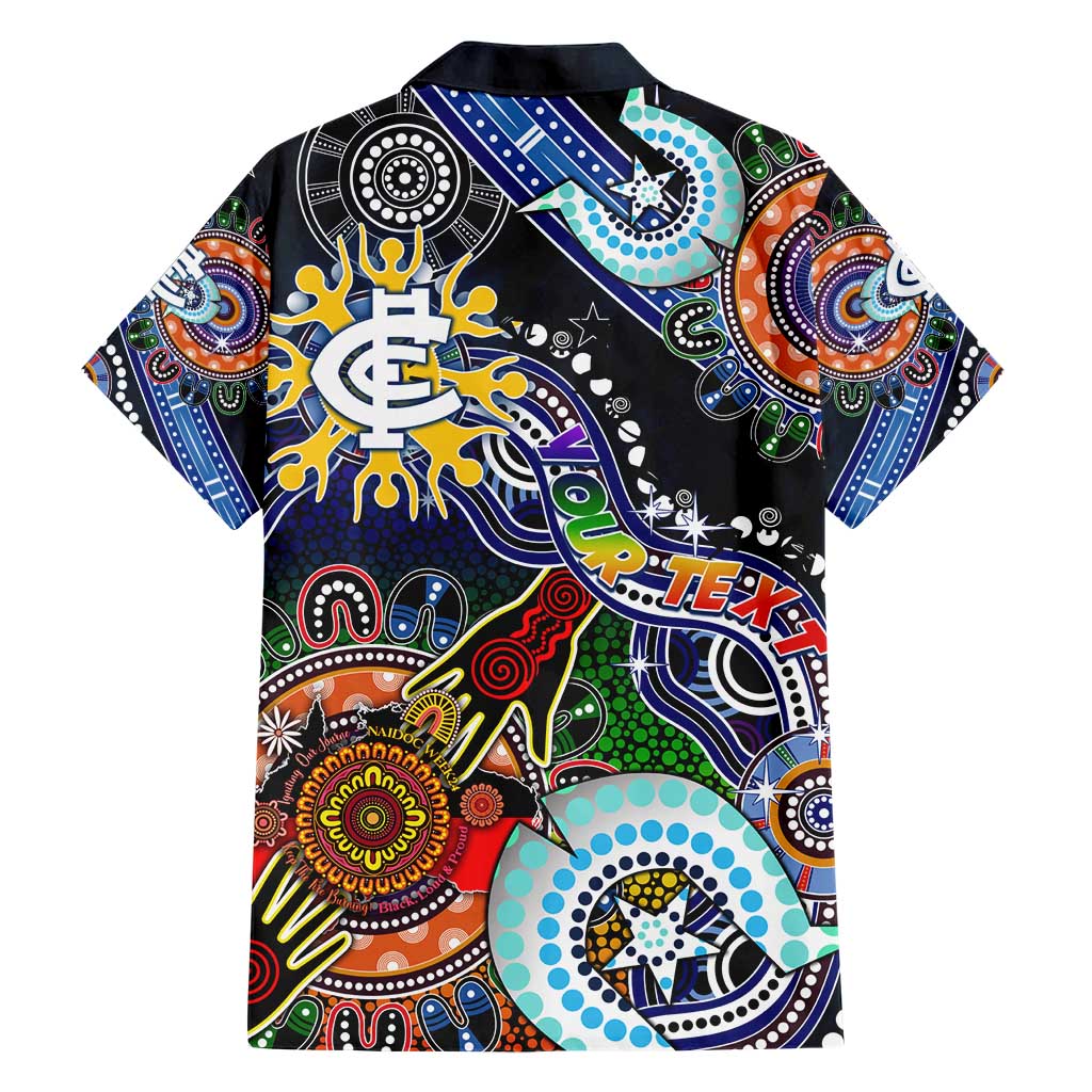 Custom NAIDOC Week 2024 Carlton Blues Hawaiian Shirt Australia Aboriginal Dot Painting - Vibe Hoodie Shop