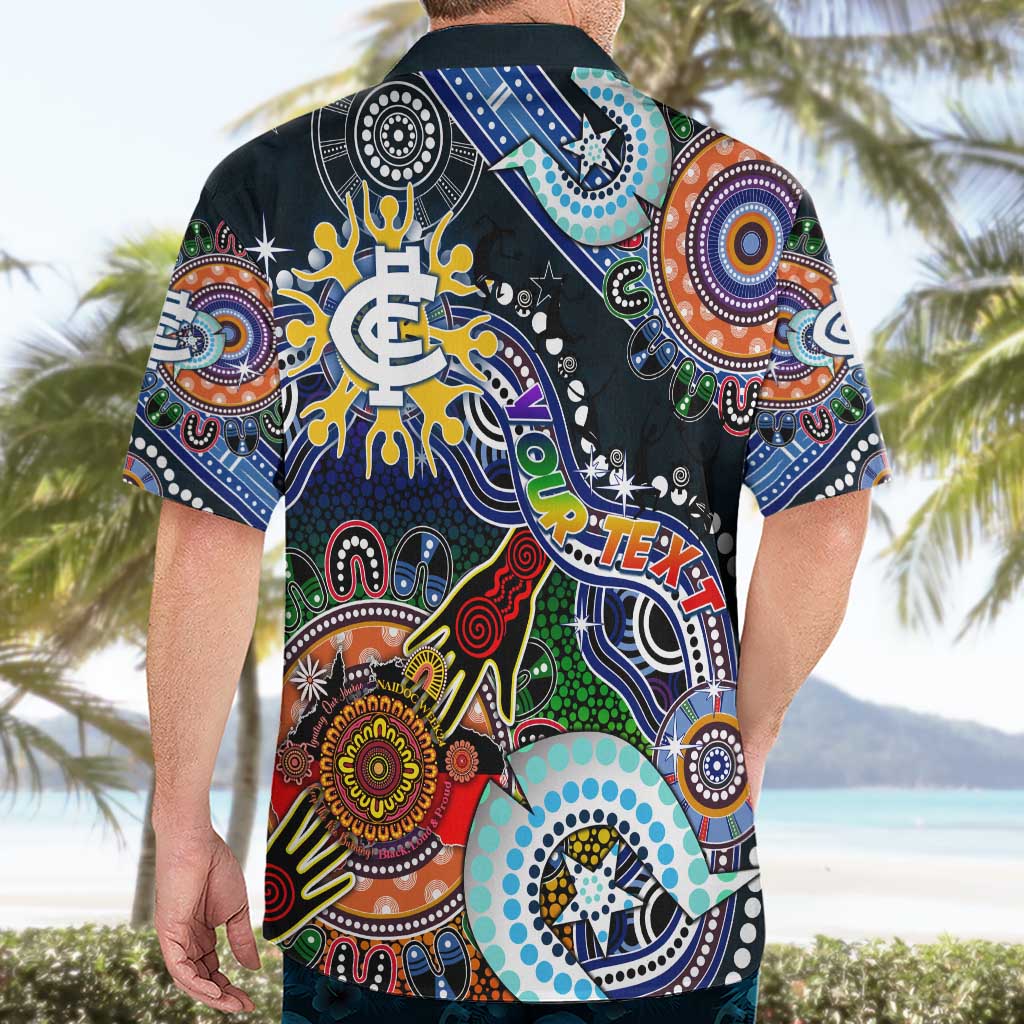 Custom NAIDOC Week 2024 Carlton Blues Hawaiian Shirt Australia Aboriginal Dot Painting - Vibe Hoodie Shop