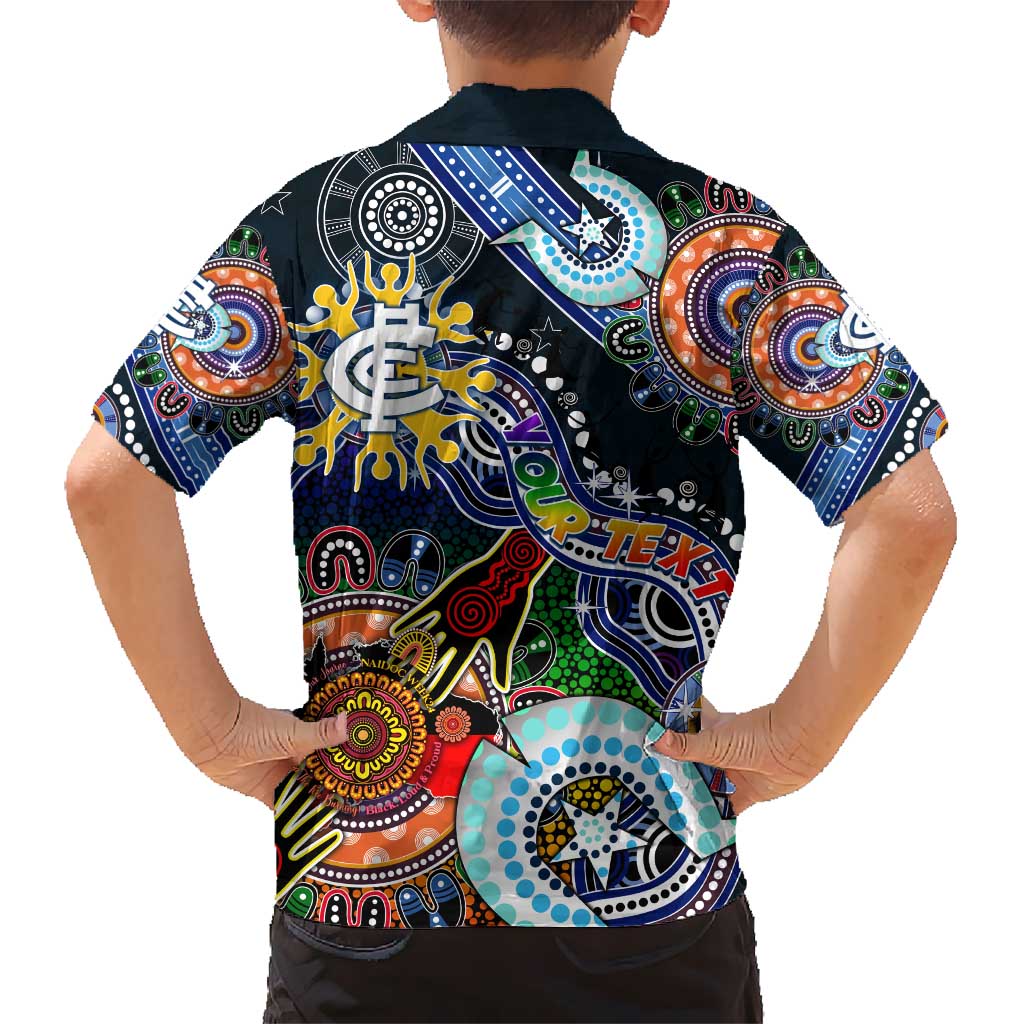 Custom NAIDOC Week 2024 Carlton Blues Hawaiian Shirt Australia Aboriginal Dot Painting - Vibe Hoodie Shop