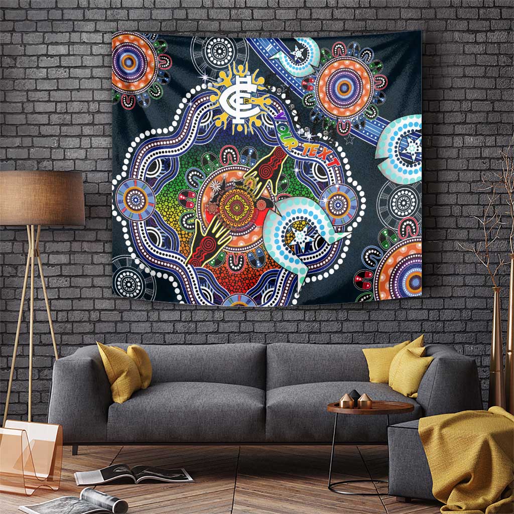 Custom NAIDOC Week 2024 Carlton Blues Tapestry Australia Aboriginal Dot Painting - Vibe Hoodie Shop