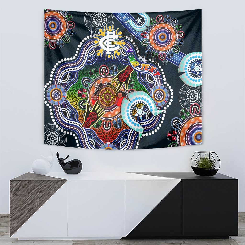 Custom NAIDOC Week 2024 Carlton Blues Tapestry Australia Aboriginal Dot Painting - Vibe Hoodie Shop