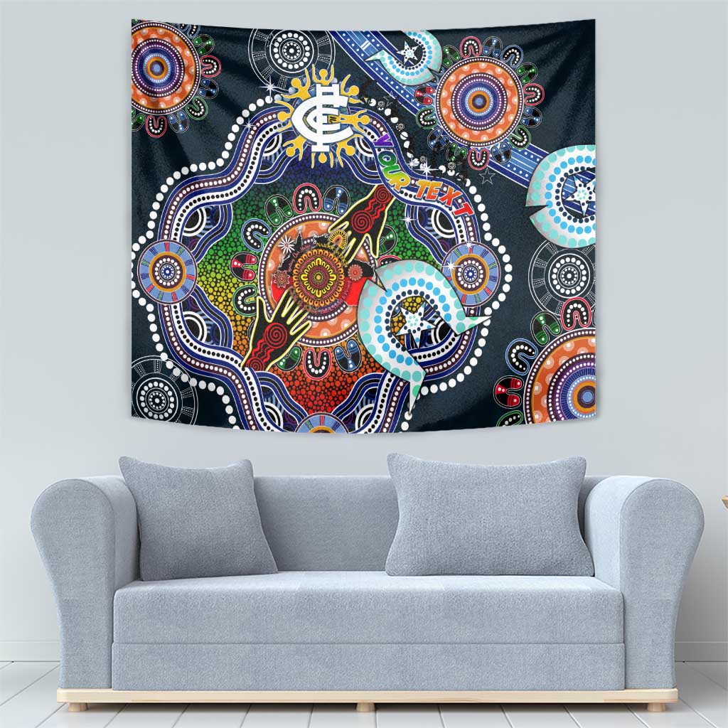 Custom NAIDOC Week 2024 Carlton Blues Tapestry Australia Aboriginal Dot Painting - Vibe Hoodie Shop