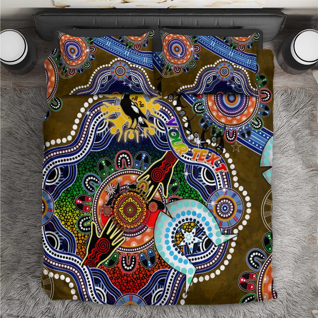 Custom NAIDOC Week 2024 Collingwood Magpies Bedding Set Australia Aboriginal Dot Painting - Vibe Hoodie Shop