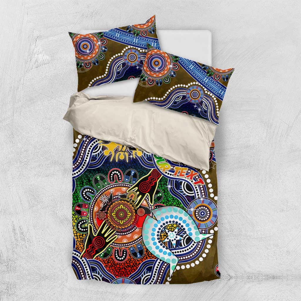 Custom NAIDOC Week 2024 Collingwood Magpies Bedding Set Australia Aboriginal Dot Painting - Vibe Hoodie Shop