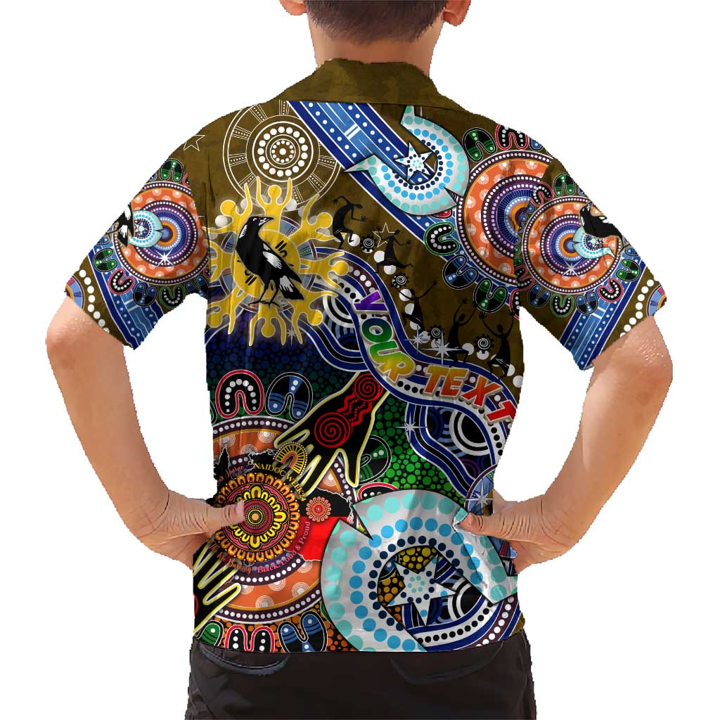 Custom NAIDOC Week 2024 Collingwood Magpies Hawaiian Shirt Australia Aboriginal Dot Painting - Vibe Hoodie Shop