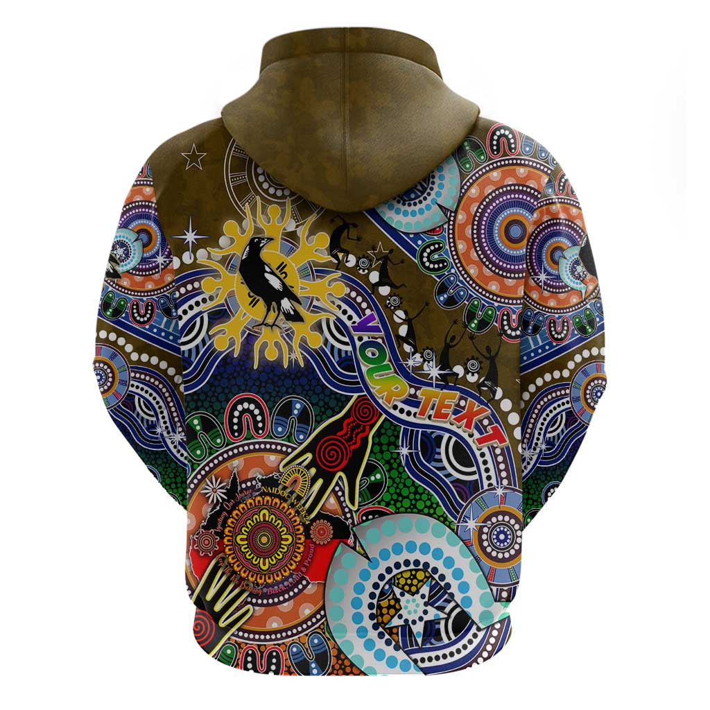 Custom NAIDOC Week 2024 Collingwood Magpies Hoodie Australia Aboriginal Dot Painting - Vibe Hoodie Shop