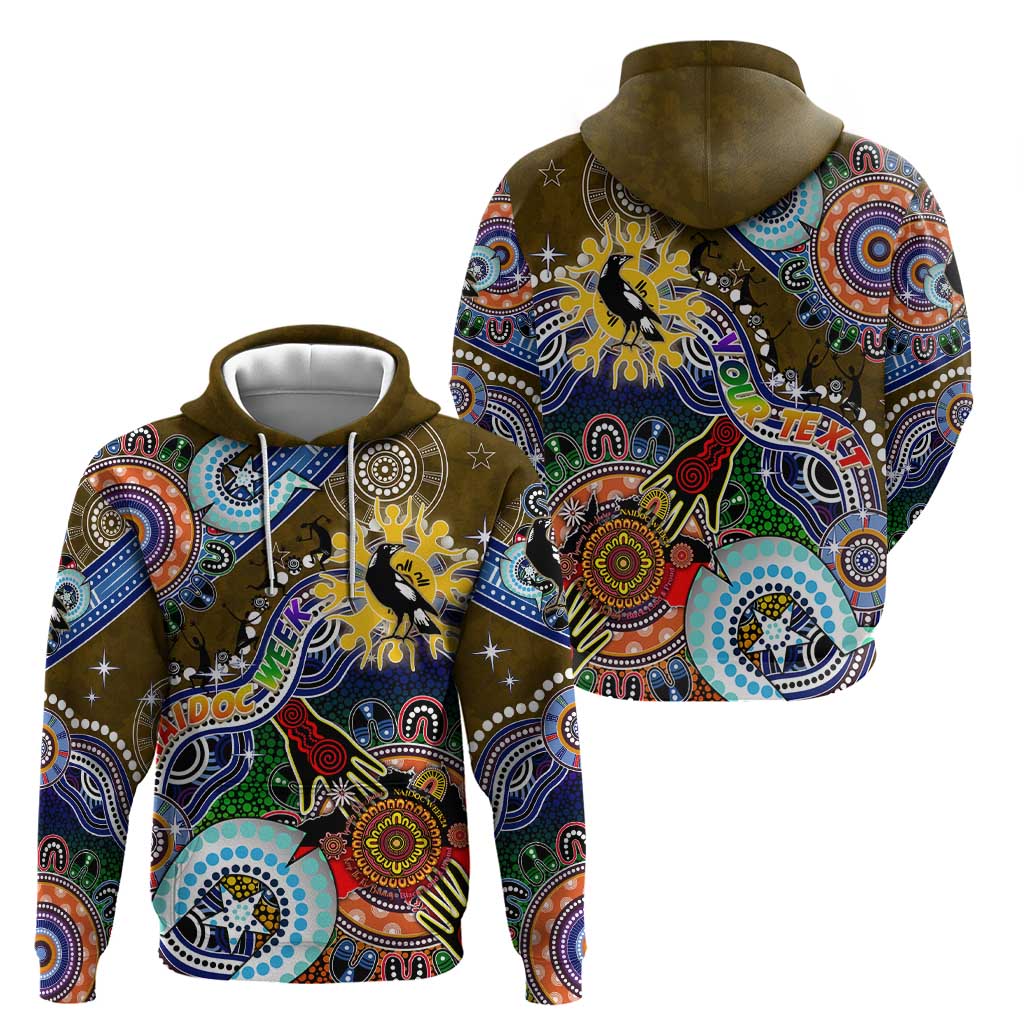 Custom NAIDOC Week 2024 Collingwood Magpies Hoodie Australia Aboriginal Dot Painting - Vibe Hoodie Shop