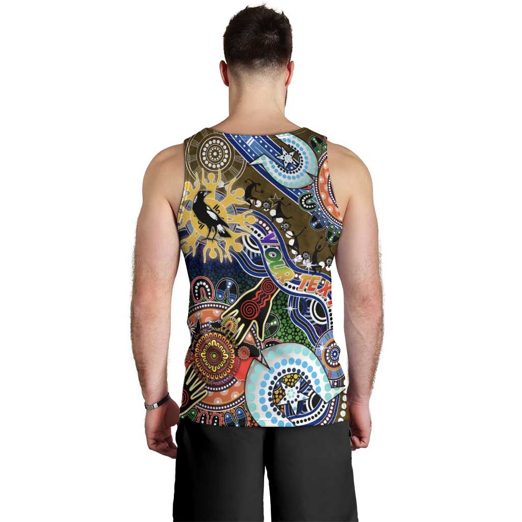 Custom NAIDOC Week 2024 Collingwood Magpies Men Tank Top Australia Aboriginal Dot Painting - Vibe Hoodie Shop