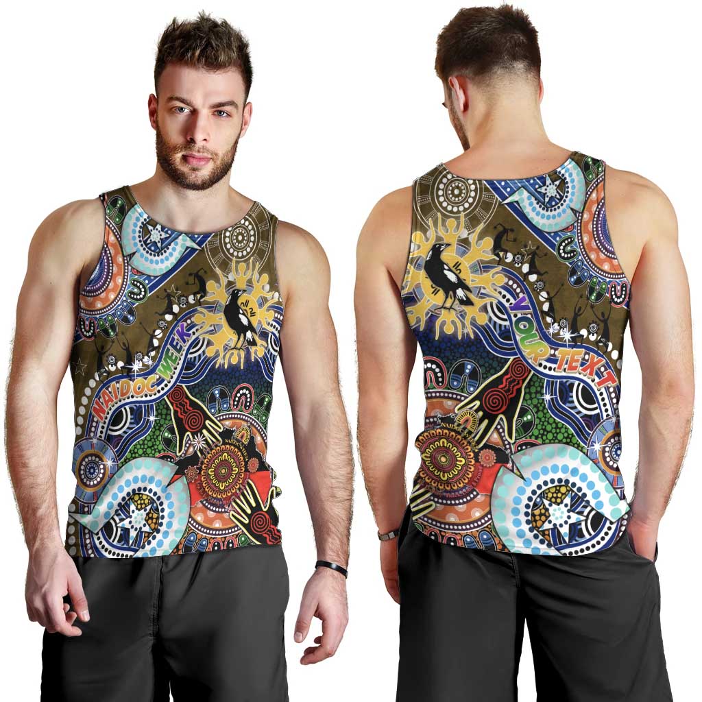 Custom NAIDOC Week 2024 Collingwood Magpies Men Tank Top Australia Aboriginal Dot Painting - Vibe Hoodie Shop