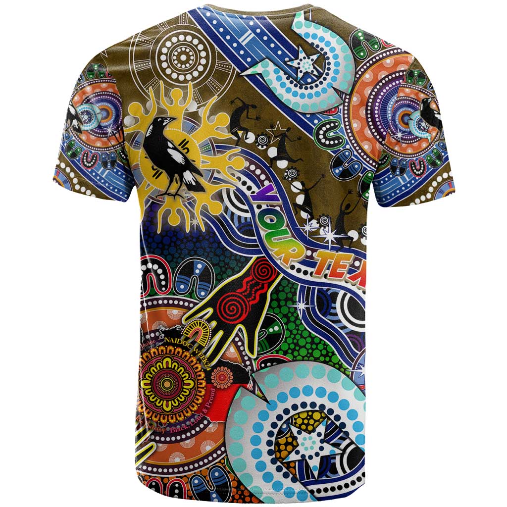 Custom NAIDOC Week 2024 Collingwood Magpies T Shirt Australia Aboriginal Dot Painting - Vibe Hoodie Shop