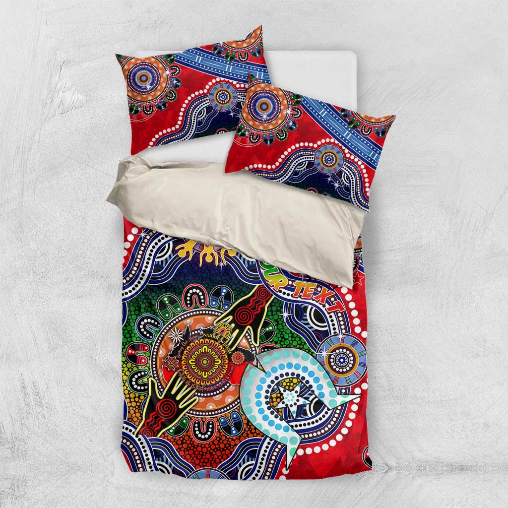 Custom NAIDOC Week 2024 Essendon Bombers Bedding Set Australia Aboriginal Dot Painting - Vibe Hoodie Shop