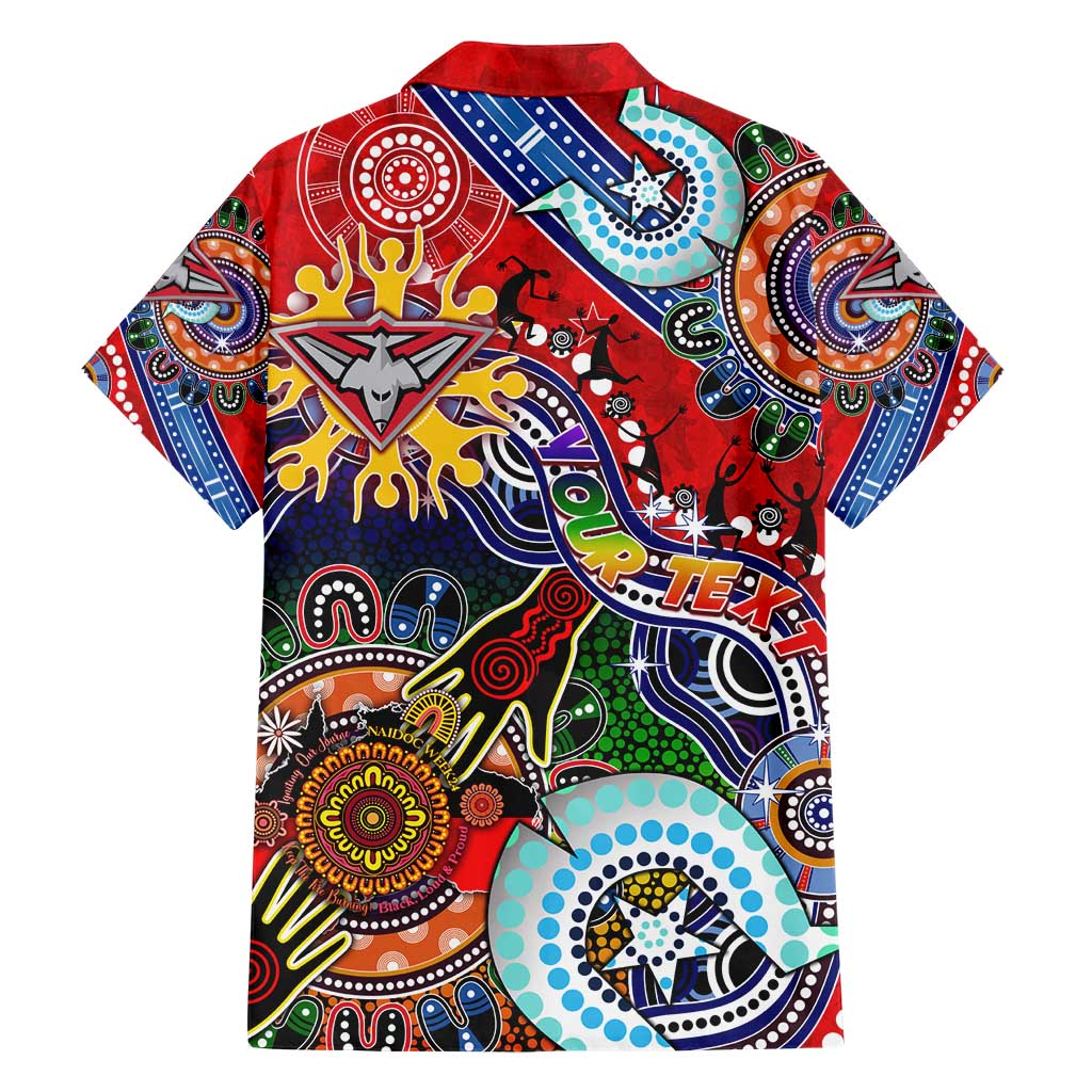 Custom NAIDOC Week 2024 Essendon Bombers Hawaiian Shirt Australia Aboriginal Dot Painting - Vibe Hoodie Shop