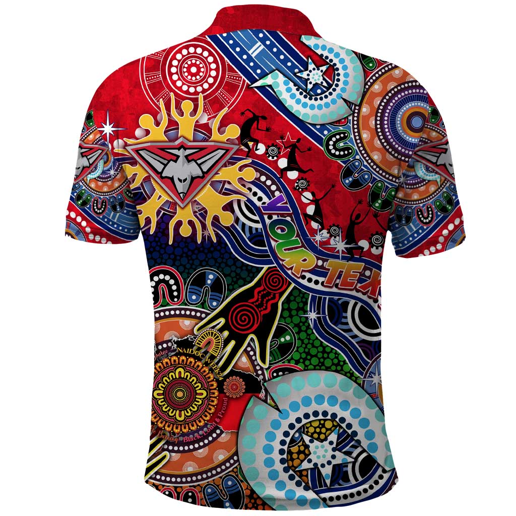 Custom NAIDOC Week 2024 Essendon Bombers Polo Shirt Australia Aboriginal Dot Painting - Vibe Hoodie Shop