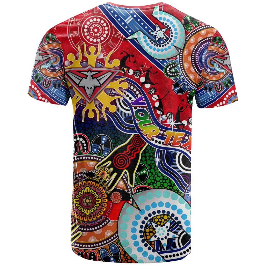 Custom NAIDOC Week 2024 Essendon Bombers T Shirt Australia Aboriginal Dot Painting - Vibe Hoodie Shop