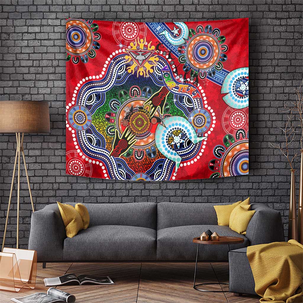 Custom NAIDOC Week 2024 Essendon Bombers Tapestry Australia Aboriginal Dot Painting - Vibe Hoodie Shop