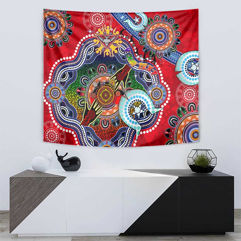 Custom NAIDOC Week 2024 Essendon Bombers Tapestry Australia Aboriginal Dot Painting - Vibe Hoodie Shop