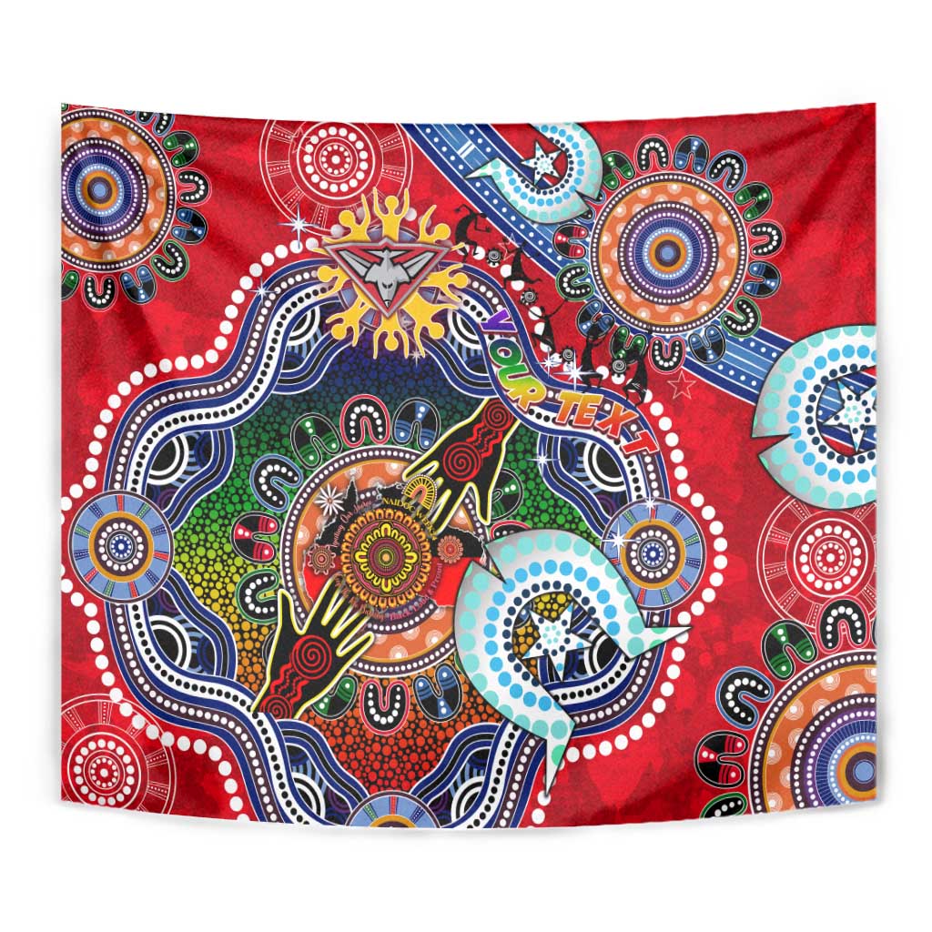 Custom NAIDOC Week 2024 Essendon Bombers Tapestry Australia Aboriginal Dot Painting - Vibe Hoodie Shop