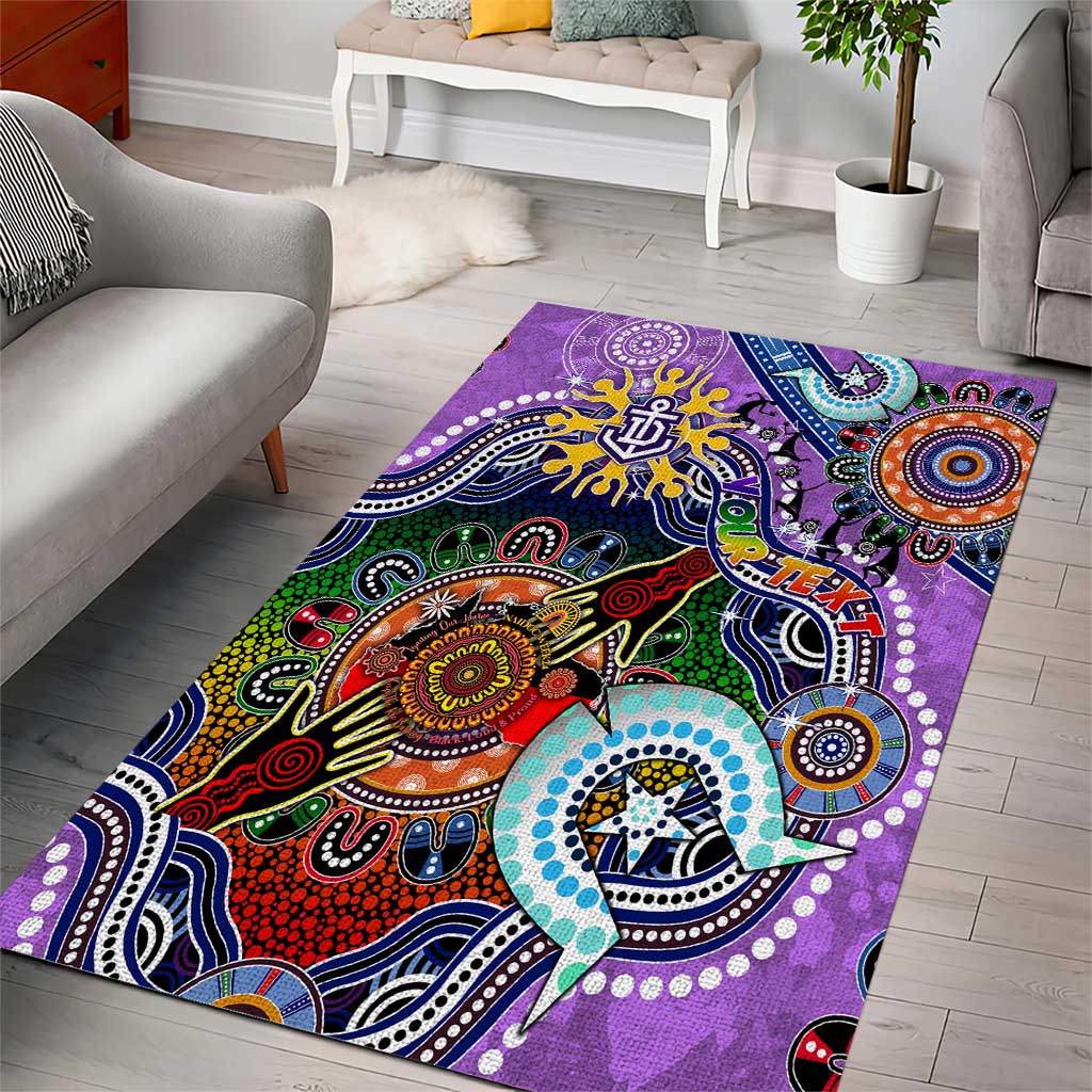 Custom NAIDOC Week 2024 Fremantle Dockers Freo Area Rug Australia Aboriginal Dot Painting - Vibe Hoodie Shop