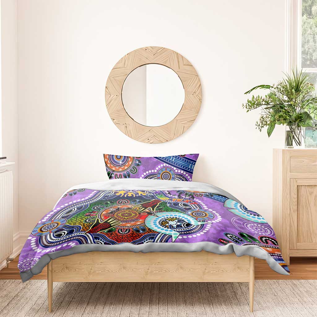 Custom NAIDOC Week 2024 Fremantle Dockers Freo Bedding Set Australia Aboriginal Dot Painting - Vibe Hoodie Shop