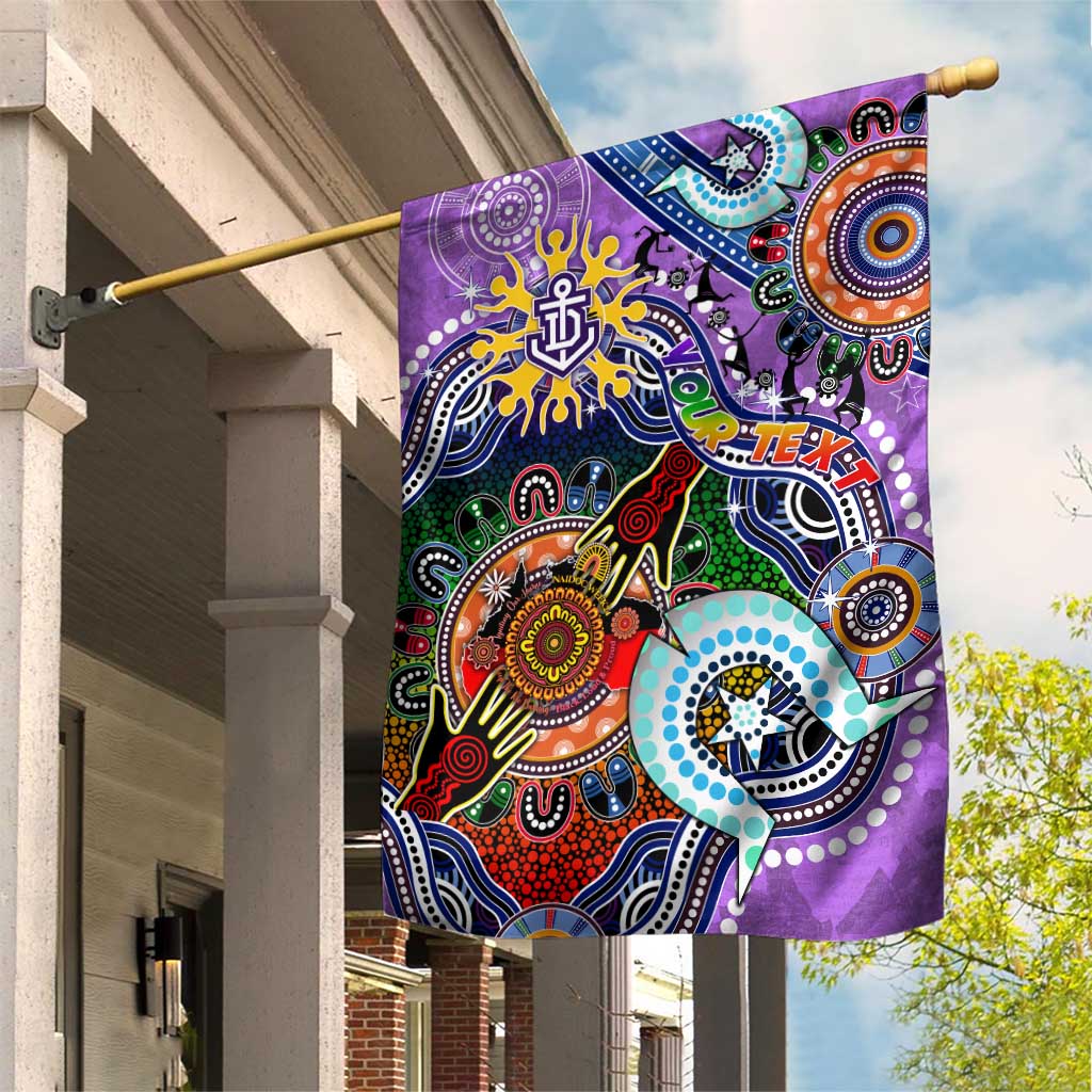 Custom NAIDOC Week 2024 Fremantle Dockers Freo Garden Flag Australia Aboriginal Dot Painting - Vibe Hoodie Shop