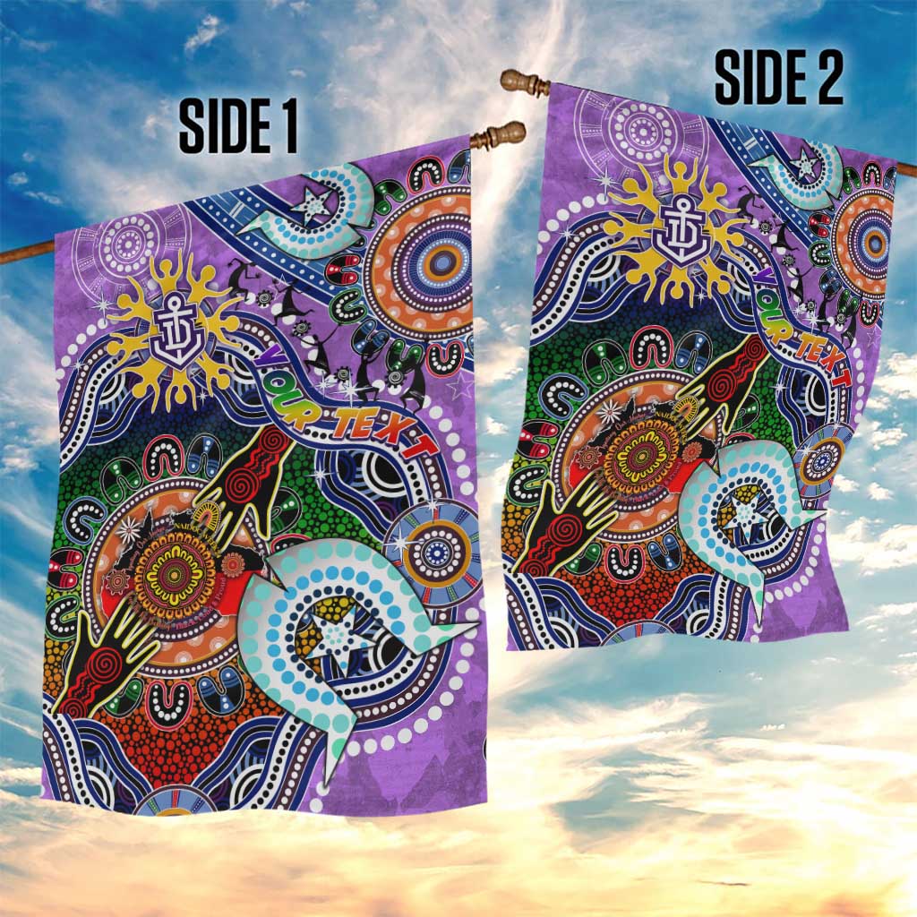 Custom NAIDOC Week 2024 Fremantle Dockers Freo Garden Flag Australia Aboriginal Dot Painting - Vibe Hoodie Shop